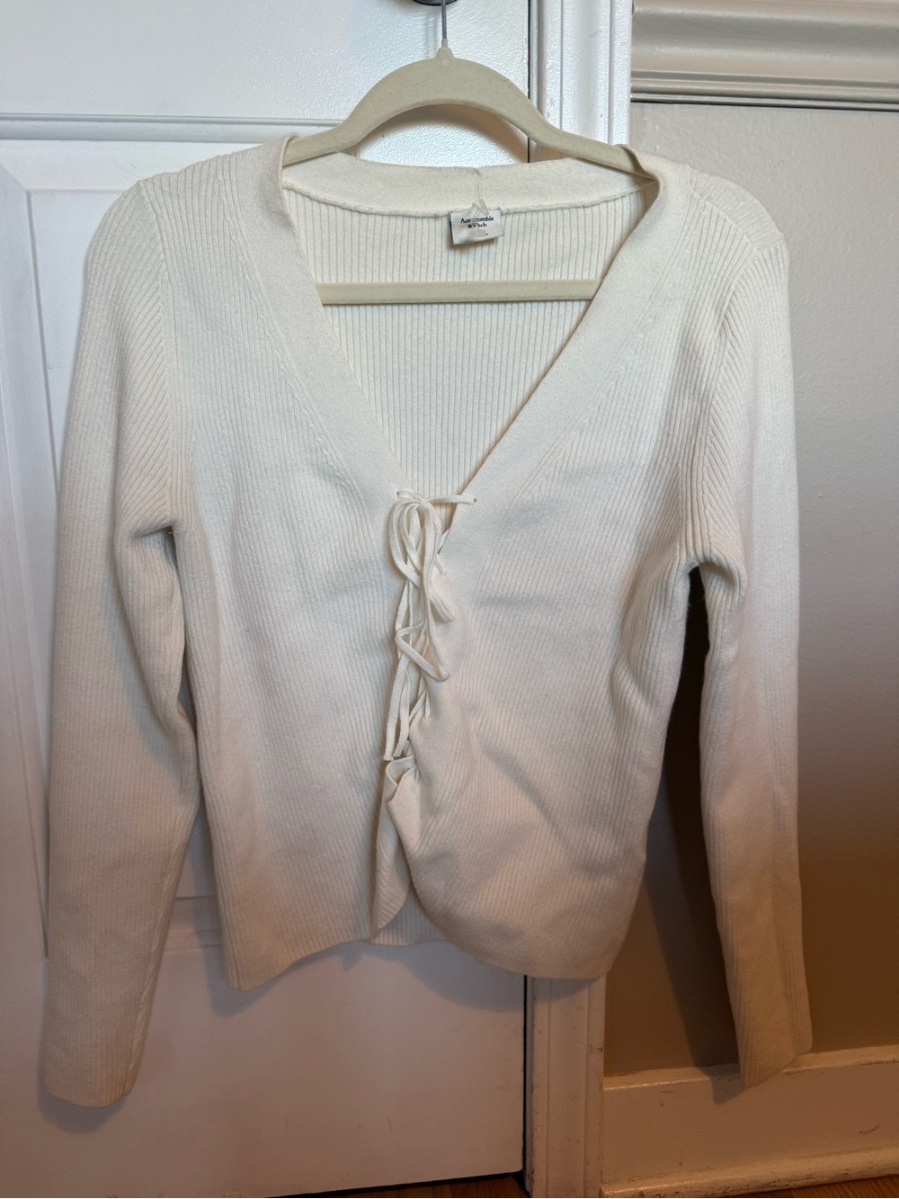 Abercrombie tie front sweater
